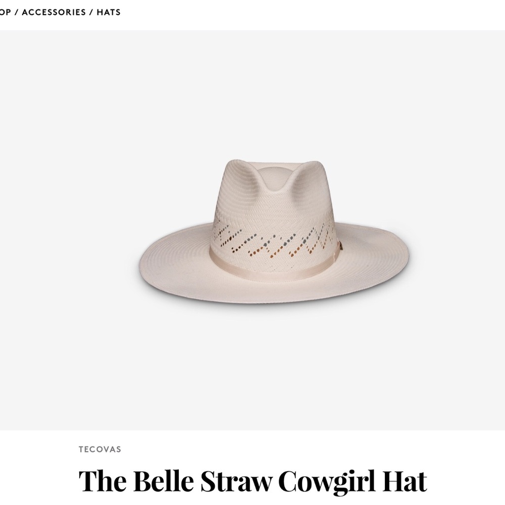 Tecovas Straw Western Cowgirl Hat “the belle”